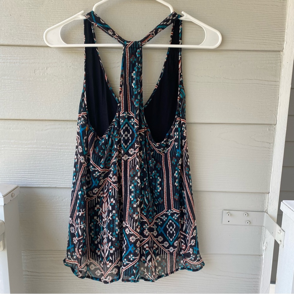ELLA MOSS Flora Vista Silk Tank in Black - Picture 7 of 11